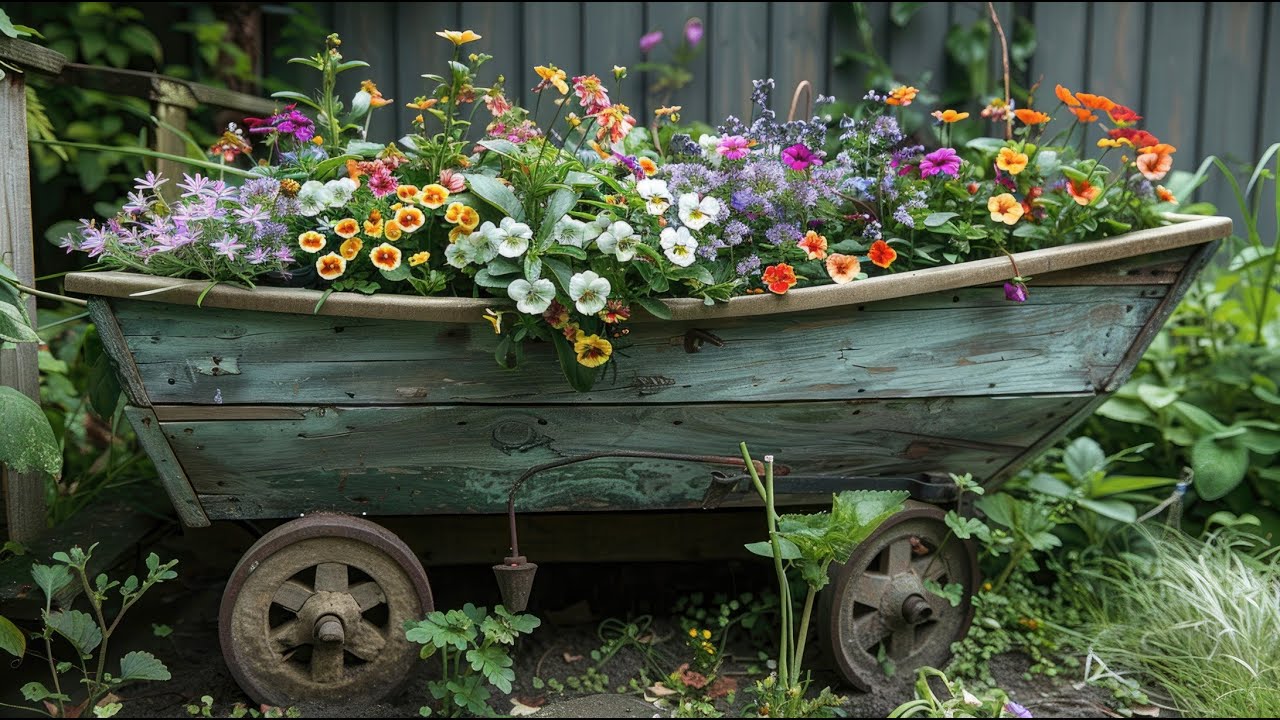 Upcycled Metal & Wood Decor for Rustic Farmhouse Backyard Garden Aesthetics