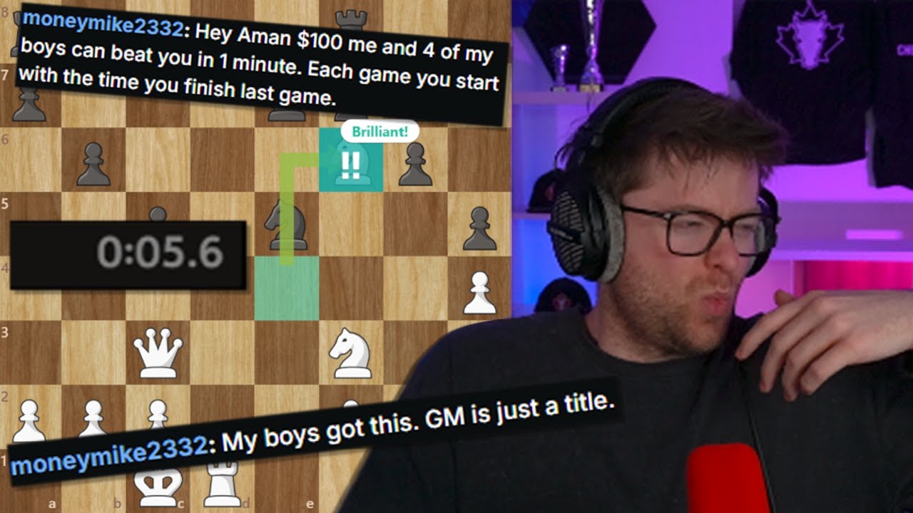 Can a Grandmaster beat 5 NOOBS in 12 Seconds?, on YouTube