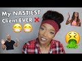 🚨STORY TIME: MY NASTIEST CLIENT EVER 🤮 | 7 MONTH OLD WEAVE Install with VIDEO | Cassandra Olivia