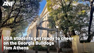 UGA students get ready to cheer on the Georgia Bulldogs from Athens