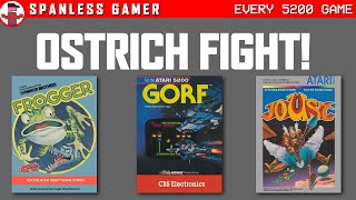 Atari 5200 Frogger, Gorf, and Joust