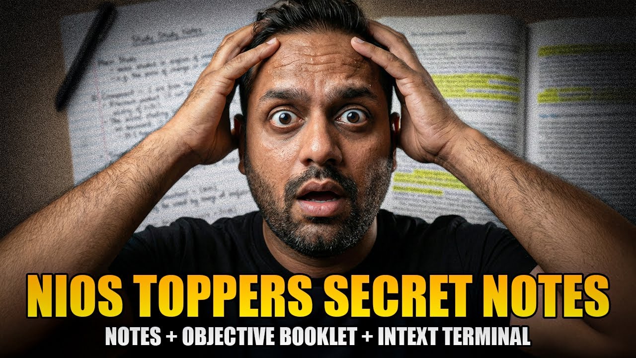NIOS Study Material 2026 | All Subjects NOTES + OBJECTIVE BOOKLET + INTEXT TERMINAL | April 2026