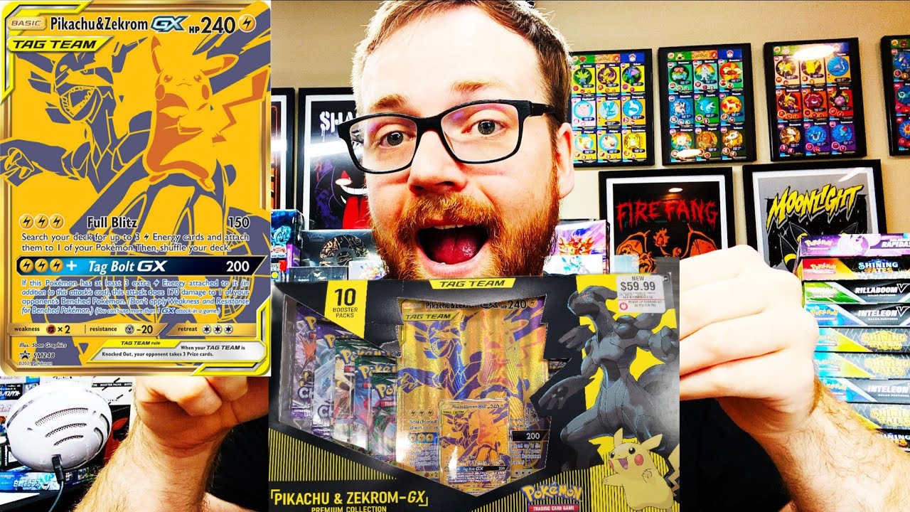 What's Inside? GOLD PIKACHU and ZEKROM GX Tag Team PREMIUM Collection Box  Opening! 