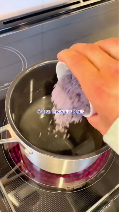 How to make lavender simple syrup #coffee