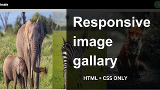 Responsive image gallery in html and css