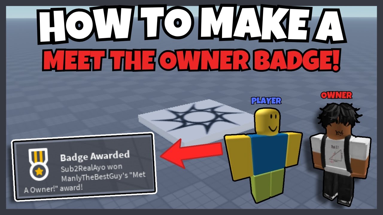 Roblox Owner Tag Script How To Make The MEET THE OWNER Badge! | Roblox Studio - YouTube