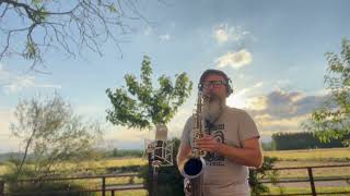 Jamming over Private Sunshine by Ashley Slater (Thomann MK I tenor saxophone)