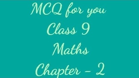 Class 9 Maths Chapter - 2 polynomials MCQ🔥🔥