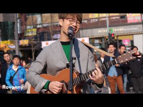 170401 홍대광의 '비처럼 찾아갈게' 우산 버스킹 - 홍대광;비처럼 fall in love