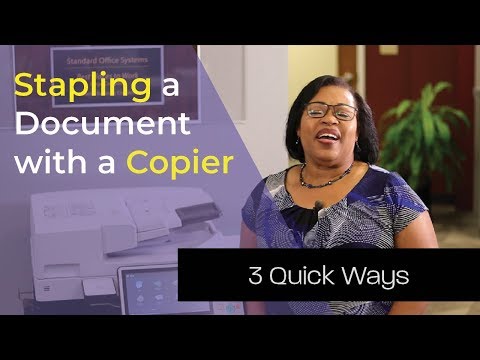 How to Staple a Document with a Copier