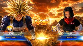 Can Super Trunks & Super Vegeta Defeat Android 17 & Android 18 | CPU vs CPU  | DB: Raging Blast 4K