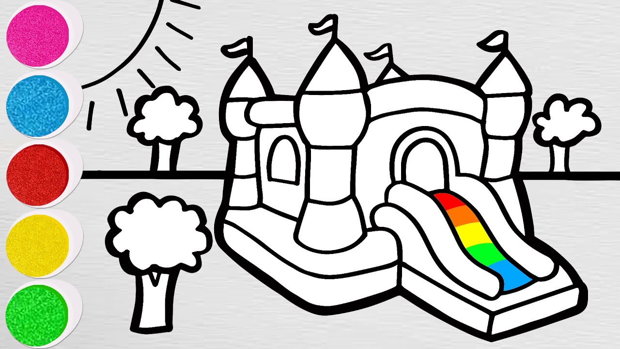 How To Draw A Playground With Slide | Slide Drawing | Easy Step byStep ...