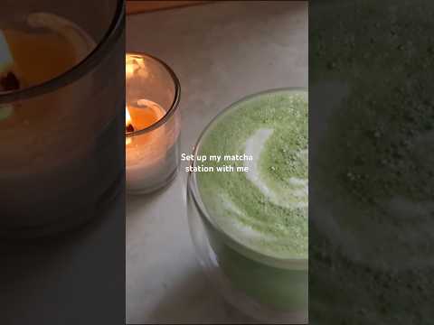 Set up my matcha station with me 🍵🤎 #matcha #coffeecorner #aesthetic