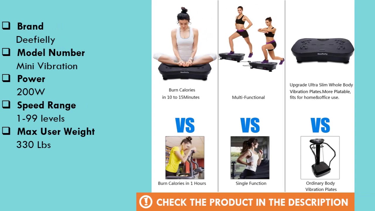 Deefielly Mini Vibration Plate for Whole Body Workout Review