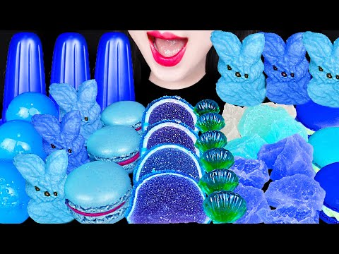 <strong>ASMR</strong> <strong>Blue</strong> Marshmallow 블루 수박 디저트 먹방 Mukbang, Eating