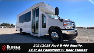 2024 Ford E-450 Shuttle, 14 or 24 Passenger w/ Rear Storage - National Bus Sales