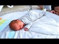 Newborn's First Tummy Time (Adorable Reaction)