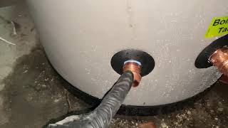 Triangle Tube Indirect Water Heater - Tank Failure Boiler Relief Flooding Boiler Room
