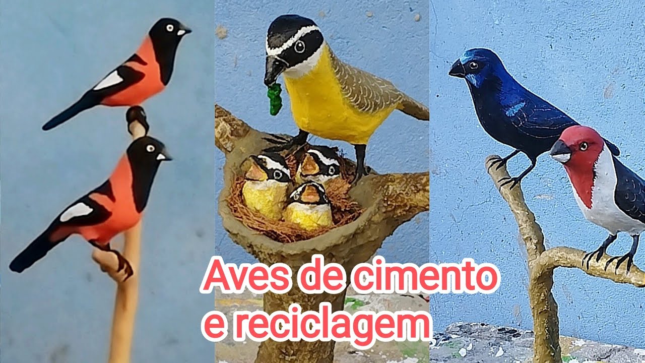 Como Fazer Aves De cimento E Reciclagem