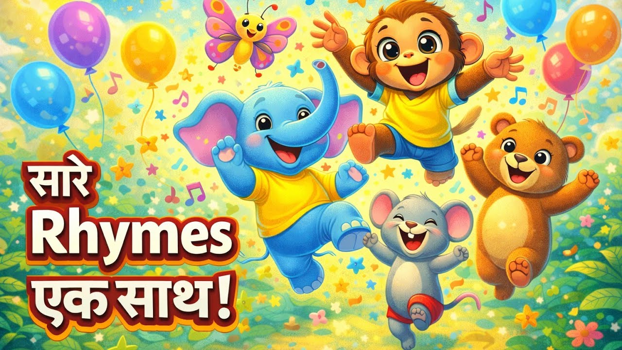 Top Hindi Nursery Rhymes Mashup | Lakdi Ki Kathi | Bandar Mama | Nani Teri Morni | Hathi Raja & More