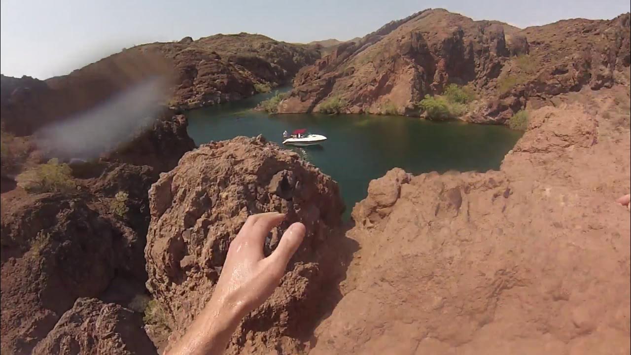 Lake Havasu Copper Canyon Cliff Climb & Jump GoPro POV YouTube