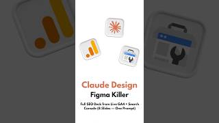 Claude Design just changed SEO reporting — 8-slide deck from live GA4 + Search Console in one prompt