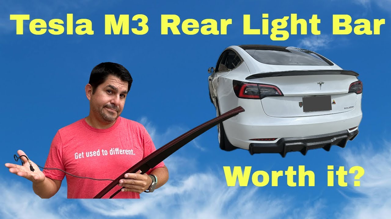 Tesla Light Bar Review: Install Process, Worth the Upgrade? #hansshow #tesla #model3 #teslalightbar