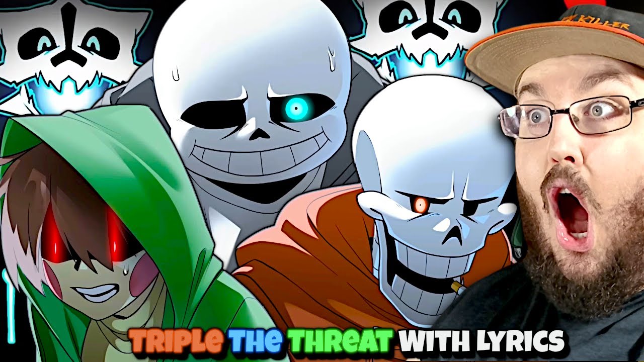 Утроить угрозу с текстом песни - Bad Time Trio AU (Nongagos Undertale Animation) 