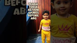Early Learning Through Action words ✨ #parenting #cutebaby #viral #focusandfun #toddleractivities
