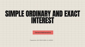 SIMPLE ORDINARY AND EXACT INTEREST