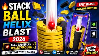🔥 Stack Ball Helix Blast 2026 💥 | Full Gameplay Walkthrough | Satisfying Tower Smash (Android & iO screenshot 1