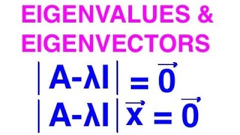 Eigenvalues and Eigenvectors