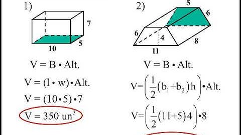 Wenk Geometry Lesson 11-4 Volume of Prisms & Cylinders
