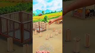 DIY amazing tiny dog's🐕house construction .🏡 #shorts #miniature #satisfyingbuild