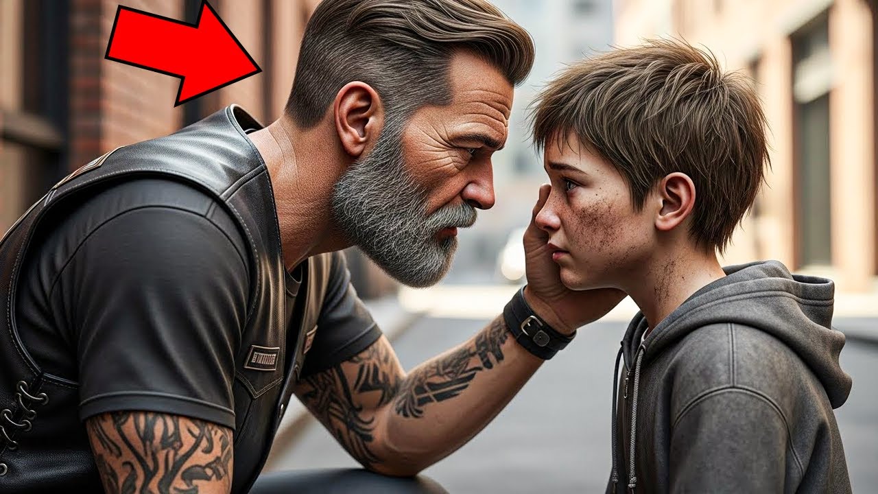 Homeless Boy Begged a Biker, 