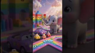 Red Green STOP & GO 🚦| Fun Learning song for kids|NibzyToons #kidsrhymes #nurseryrhymes #shorts