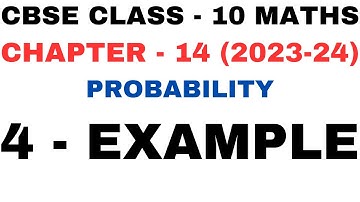 4 Example l Chapter 14 Probability l example 4 l Formulas l Class 10th Maths l NEW NCERT 2023-24