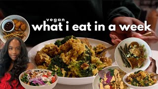 vegan what i eat in a week (when i'm short on time) | tofu dumplings, caesar salad, buddha bowl, etc