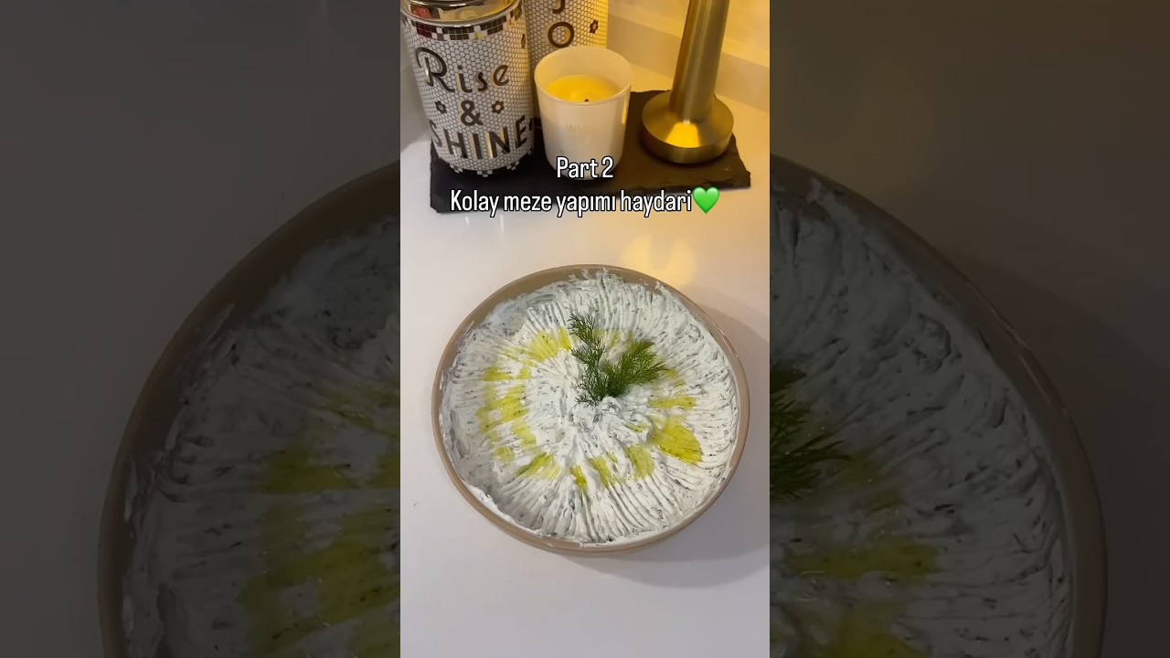 Aşırı kolay,sıcacık pideyle uyum yakalayan nefis bir haydari✨💚 #tarif #ytdayibenionecikarnolur