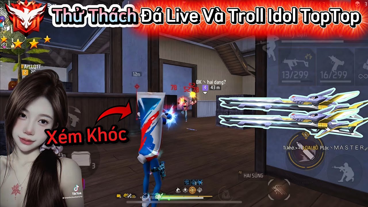 [Free Fire] Thử Thách "Đá Live Troll Idol TopTop" Với Tên "WAG TQuý" Và Cái Kết Tí Thì Bị Phốt !