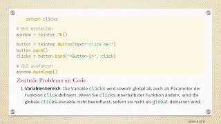 Verstehen Der Tkinter-Ereignisfunktionen Beheben Des Problems Mit Dem Klickzähler