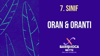 Oran & Orantı - 7.Sınıf Matematik Oran & Orantı - 7.Sınıf Matematik
