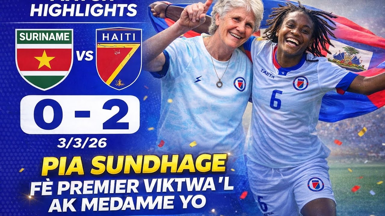 Fred ANDOU tap analize viktwa medame yo... Pia Sundhage fe yon bon début 