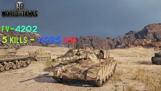 World of Tanks Replays: FV 4202 , 5 Kills ,4k Dmg , Ace Tanker
