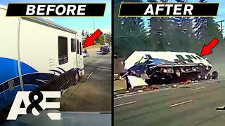 Road Wars: Trucks, Trains & Violent Crashes *Compilation* Top 8 Moments | A&E