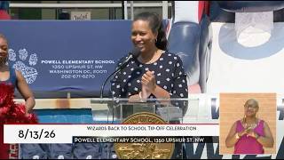 Mayor Bowser Celebrates 'Wizards Back to School Kickoff' 8/13/26