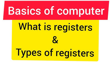 L 1.2 what is REGISTERS  ? and its parts  Basics of COMPUTERS MCS-012