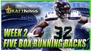 NFL DFS WEEK 2 TOP RUNNING BACKS | DRAFTKINGS WEEK 2 PICKS NFL DFS