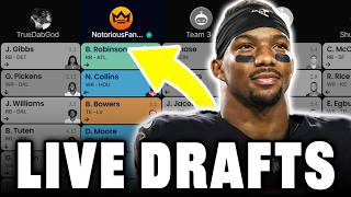 LIVE Drafting Fantasy Football Teams