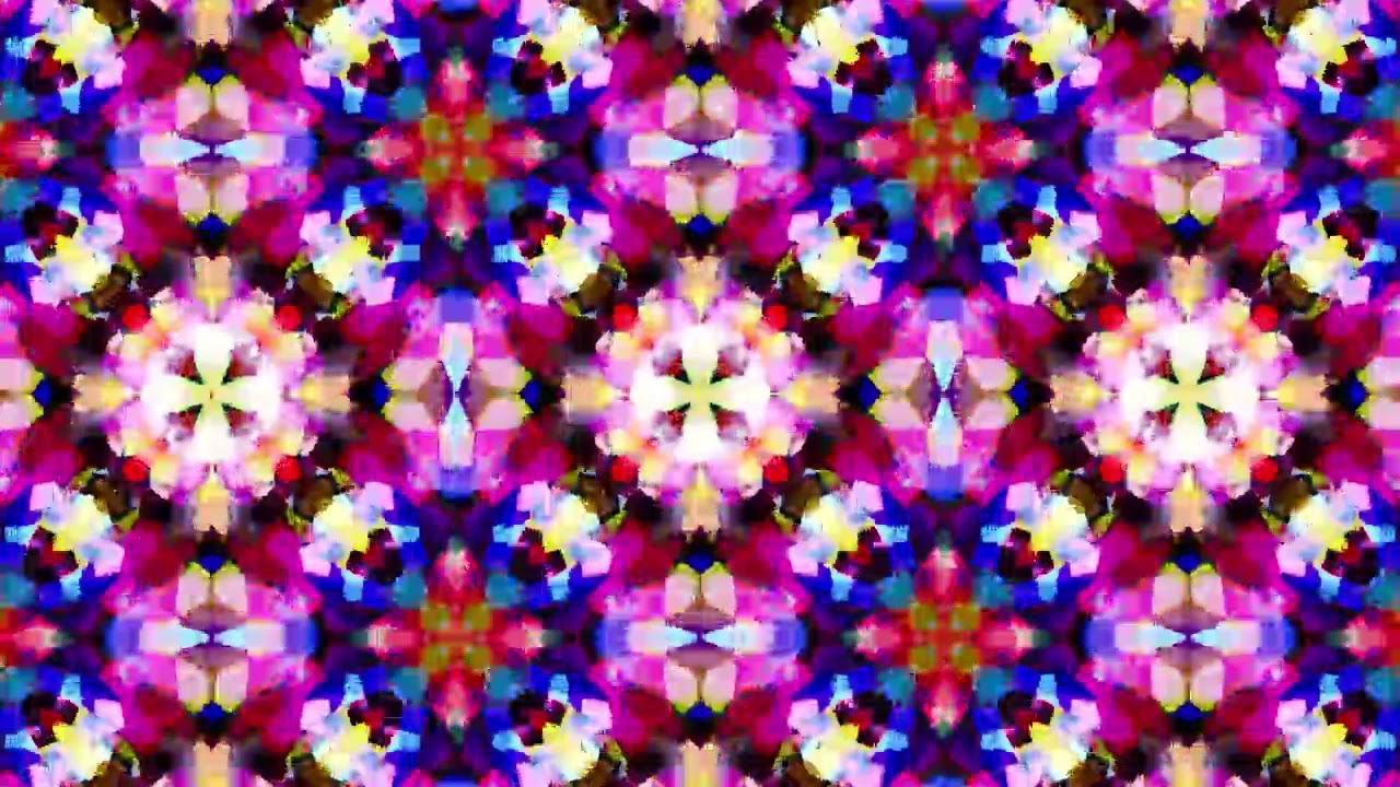 6 Hours 4K UHD Colorful Stained Glass Infinite Glow | Beat Synced Background Party